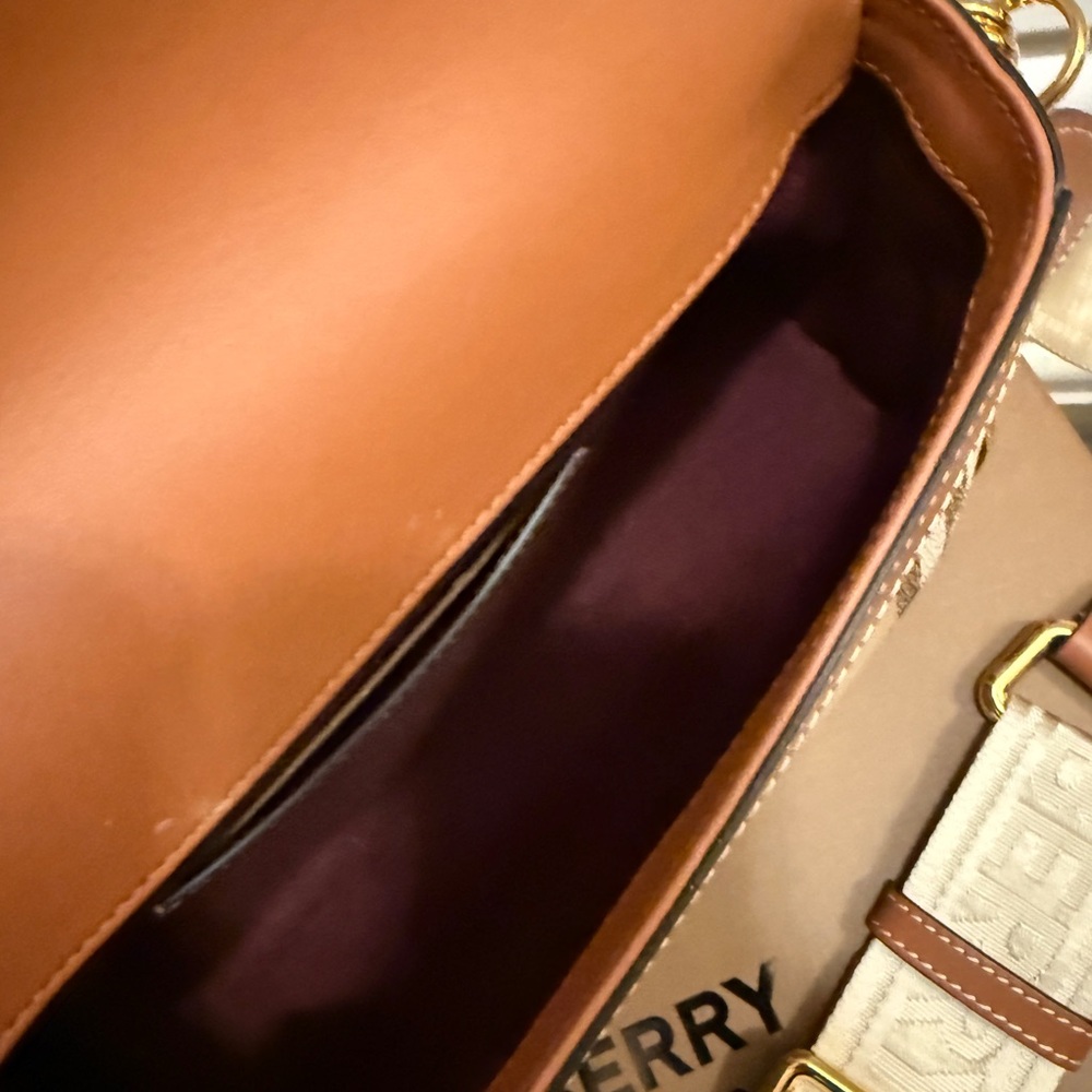 Burberry Tan and Brown Checkered Women's Bag new / no tag - Picture 4 of 13
